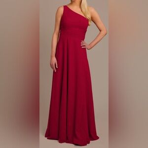 David’s Bridal Georgette Dress One Shoulder “Apple” Size 20